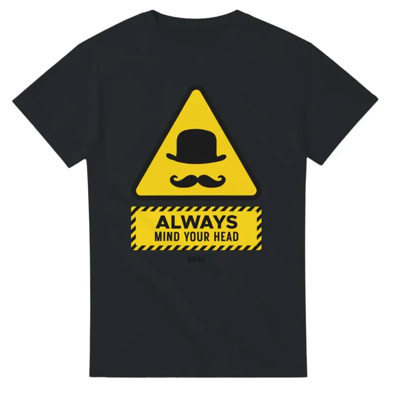 Black T-shirt - "Always Mind Your Head – Graphic Tee v2" by MMH Statement Apparel