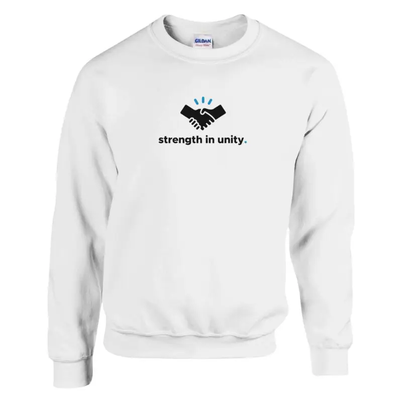 White Sweatshirt - "Strength in Unity - Sweatshirt" by MMH Statement Apparel