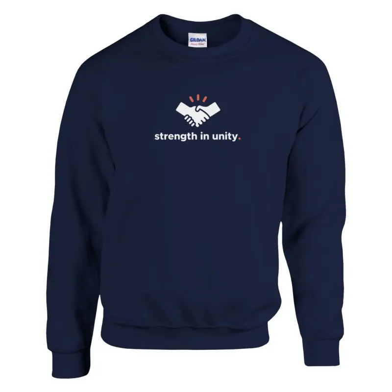 Navy Sweatshirt - "Strength in Unity - Sweatshirt" by MMH Statement Apparel