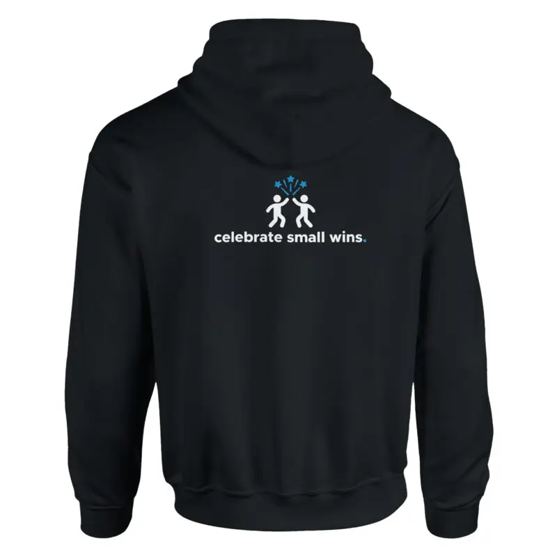 Black Hoodie - "Celebrate Small Wins - Hoodie" by MMH Statement Apparel