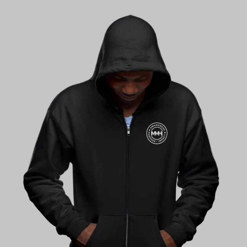 "Don’t “Man Up” Speak Up Zip Hoodie v2" Hoodie by MMH Statement Apparel