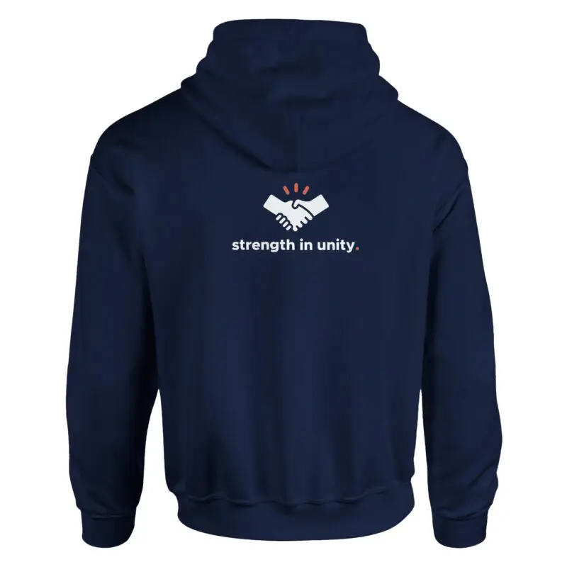 Navy Hoodie - "Strength in Unity - Hoodie" by MMH Statement Apparel
