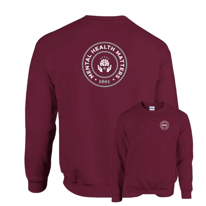 "Mental Health Matters 2.0. Crewneck Sweatshirt" Sweatshirt by MMH Statement Apparel