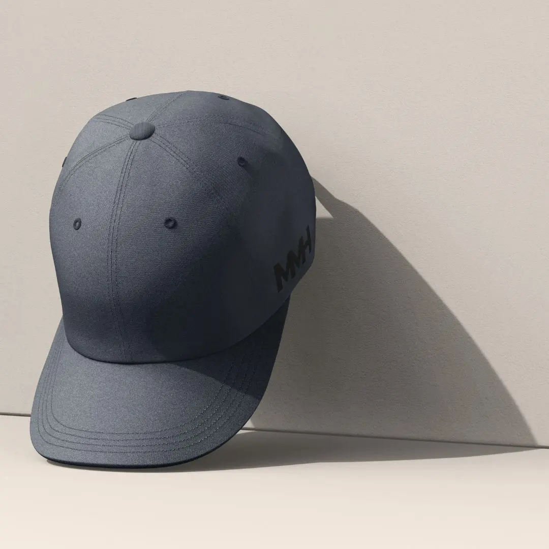 Dark grey cap with MMH logo on side.