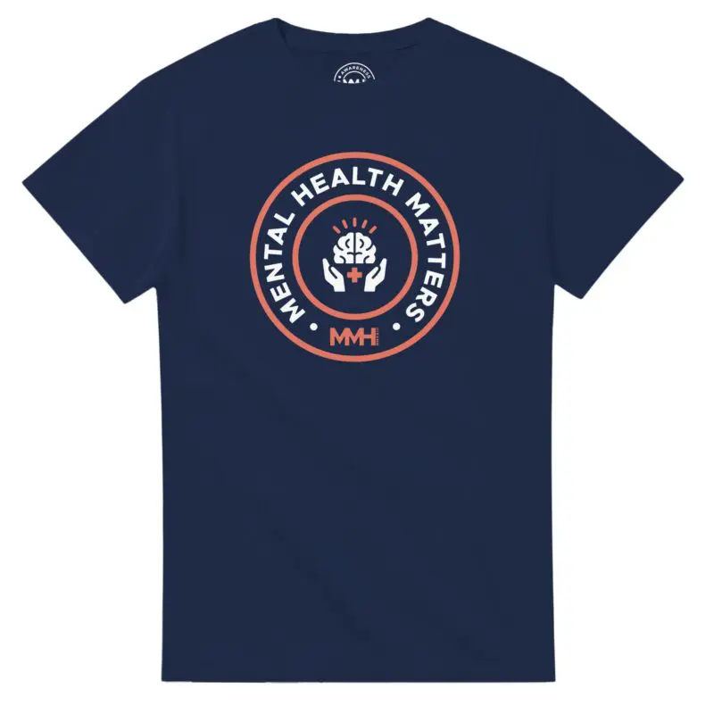 Navy T-shirt - "Mental Health Matters Tee (Classic)" by MMH Statement Apparel