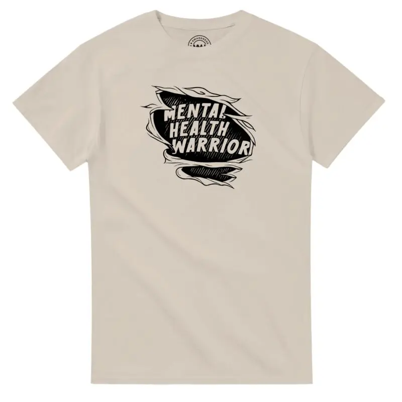 Sand T-shirt - "Mental Health Warrior Tee" by MMH Statement Apparel