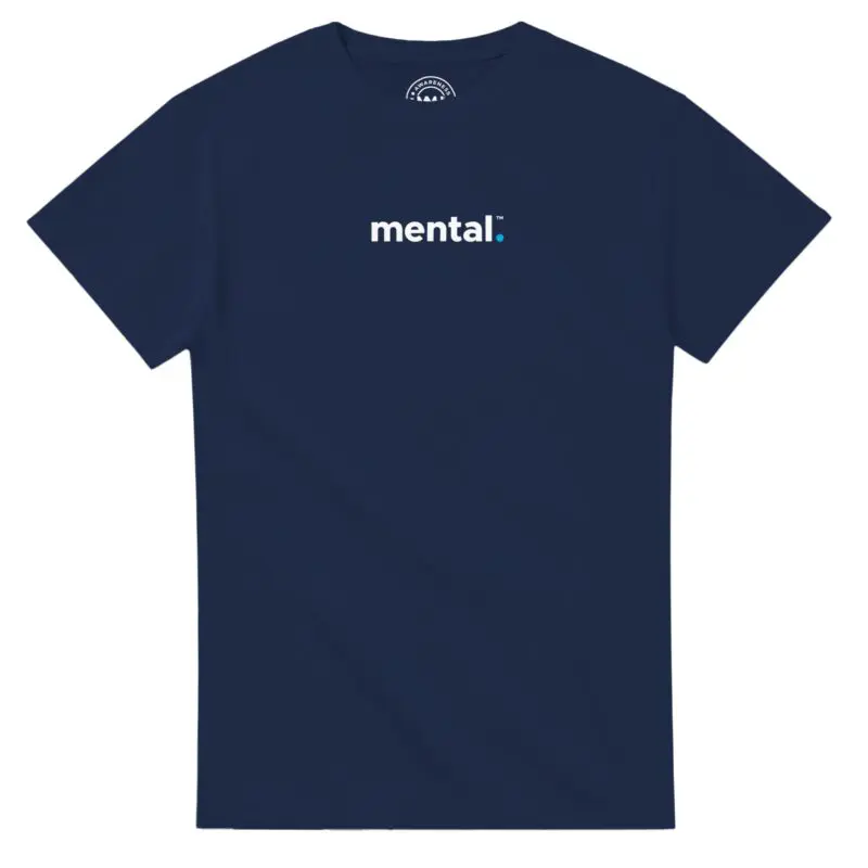Navy T-shirt - "mental.™ Tee (Centre - Classic)" by MMH Statement Apparel