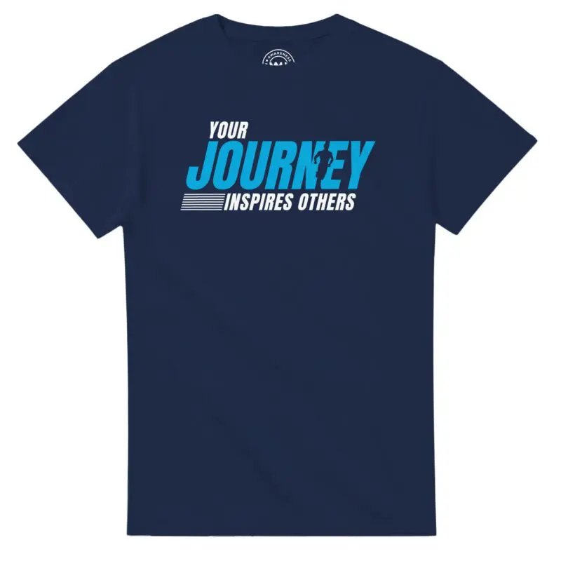 Navy T-shirt - "Your Journey Inspires Others Tee" by MMH Statement Apparel