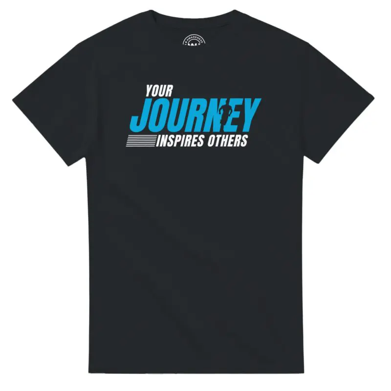 Black T-shirt - "Your Journey Inspires Others Tee" by MMH Statement Apparel