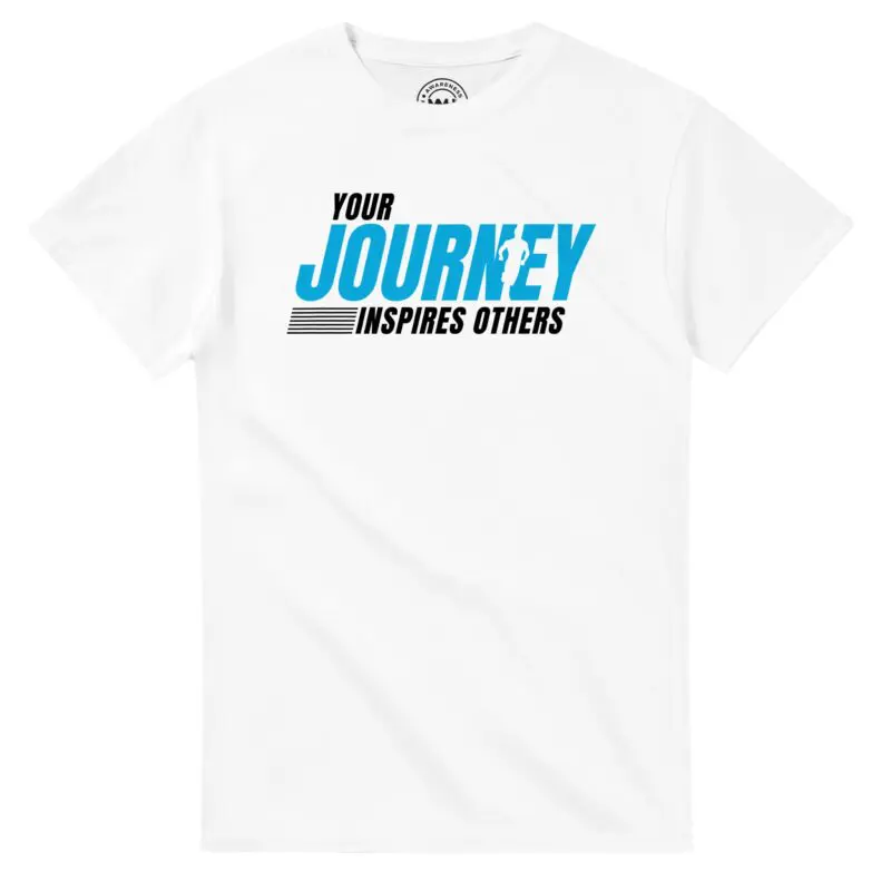 White T-shirt - "Your Journey Inspires Others Tee" by MMH Statement Apparel