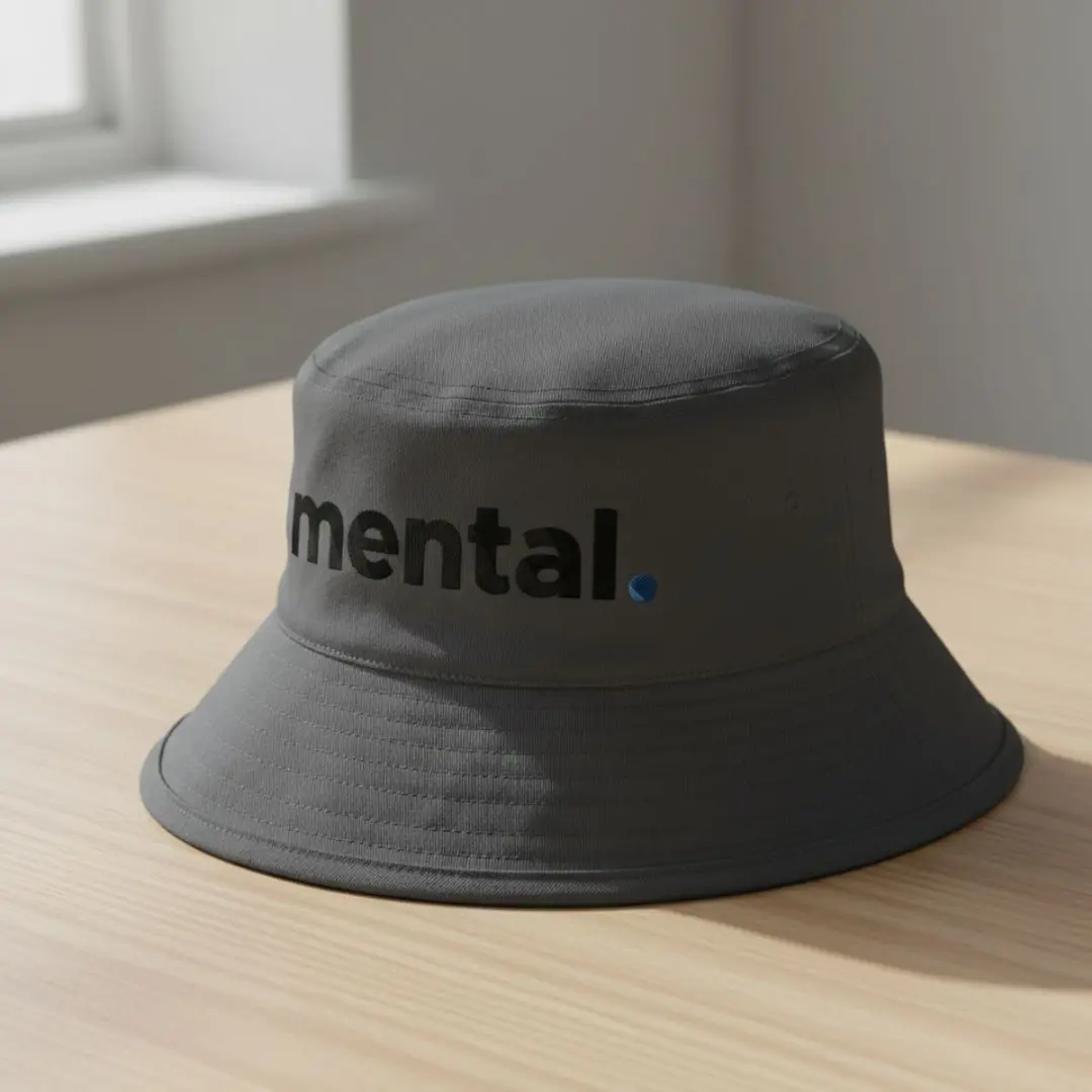 "mental. Organic Cotton Bucket Hat" Apparel by MMH Statement Apparel