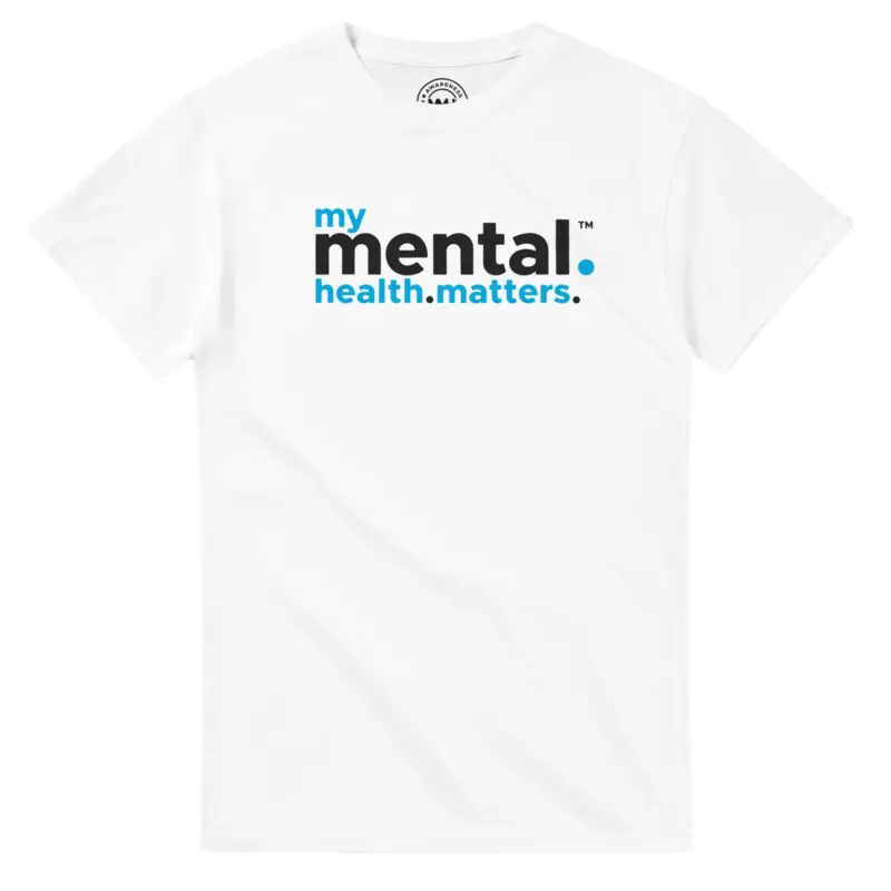 White T-shirt - "My Mental Health Matters Tee (Classic)" by MMH Statement Apparel