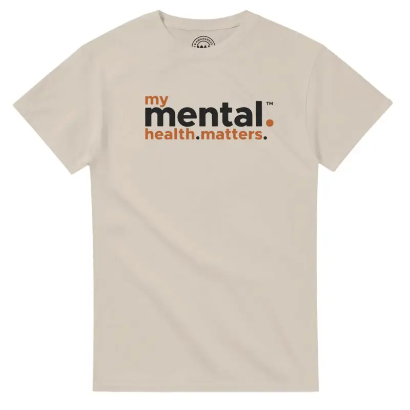 Sand T-shirt - "My Mental Health Matters Tee (Calm)" by MMH Statement Apparel