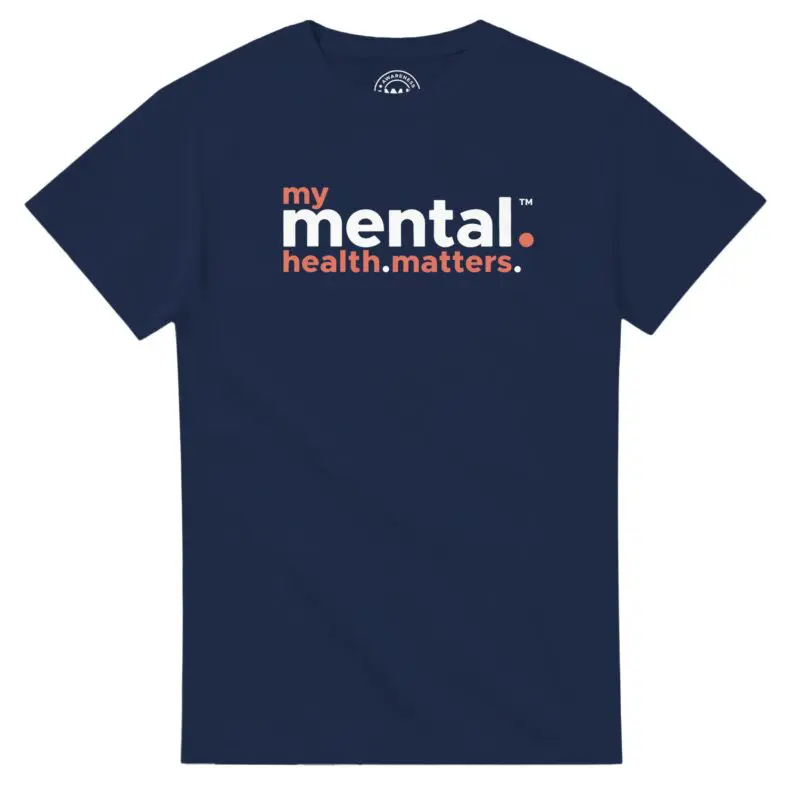 Navy T-shirt - "My Mental Health Matters Tee (Classic)" by MMH Statement Apparel
