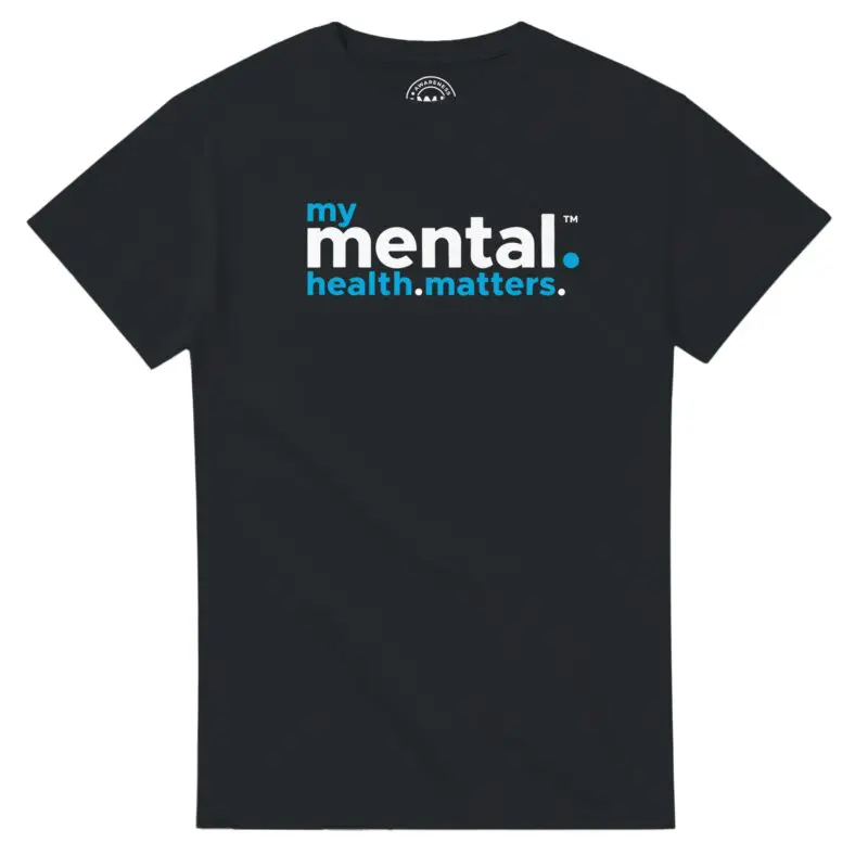 Black T-shirt - "My Mental Health Matters Tee (Classic)" by MMH Statement Apparel