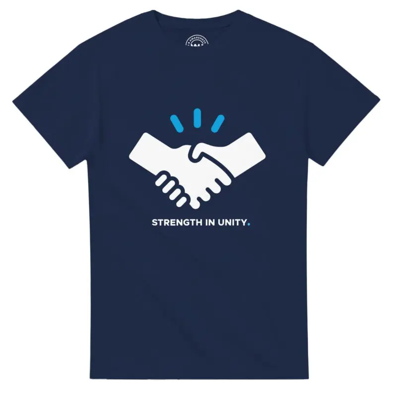 Navy T-shirt - "Strength in Unity ICON T-Shirt" by MMH Statement Apparel