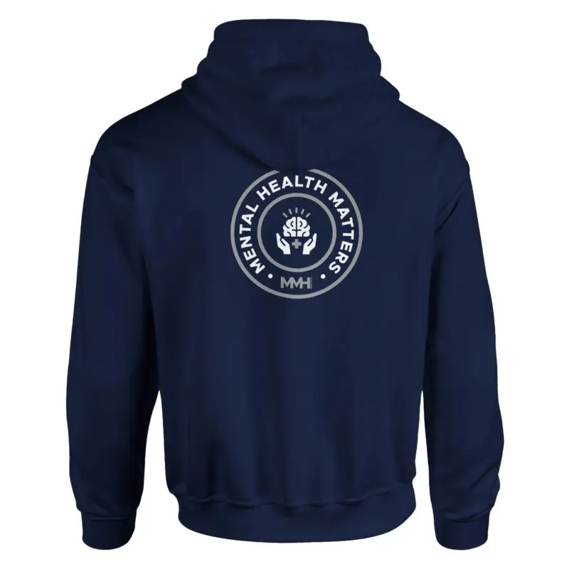 Navy Hoodie - "Mental Health Matters Hoodie" by MMH Statement Apparel