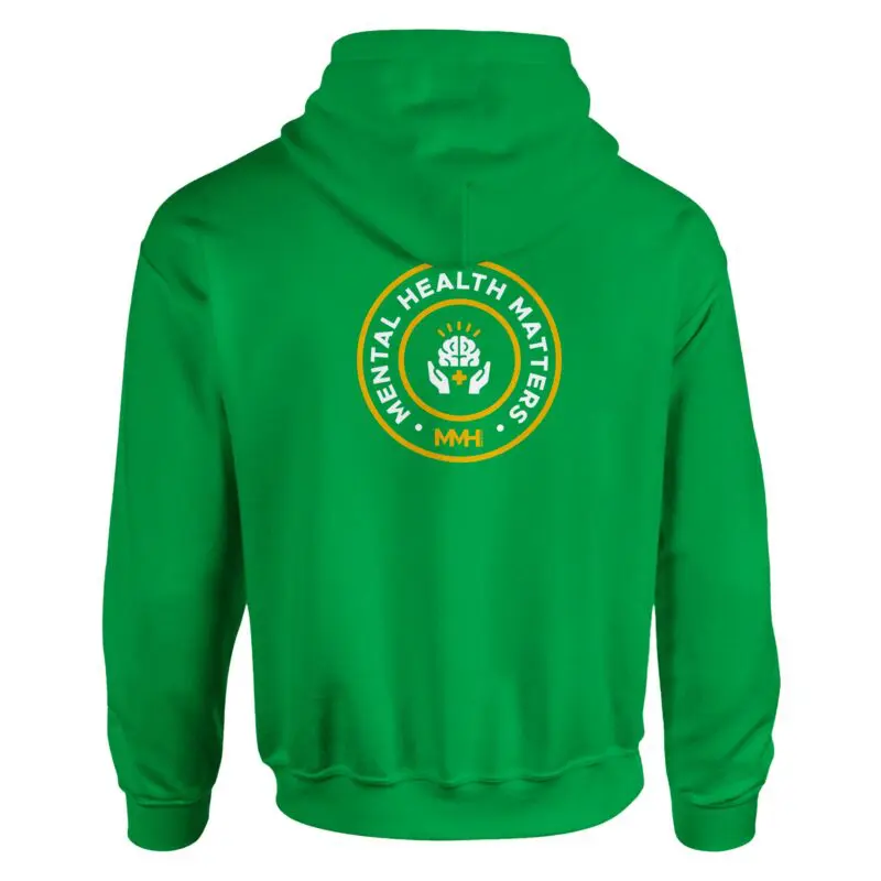 Irish Green Hoodie - "Mental Health Matters Hoodie (Neon)" by MMH Statement Apparel