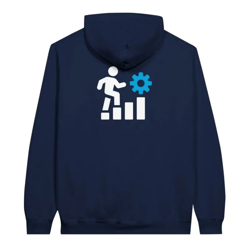 Navy Hoodie - "Small Steps, Big Changes ICON Pullover Hoodie" by MMH Statement Apparel