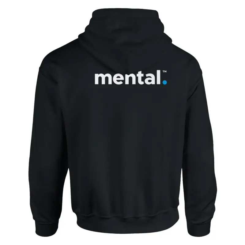 Black Hoodie - "mental.™ - Advocate Hoodie (Classic)" by MMH Statement Apparel