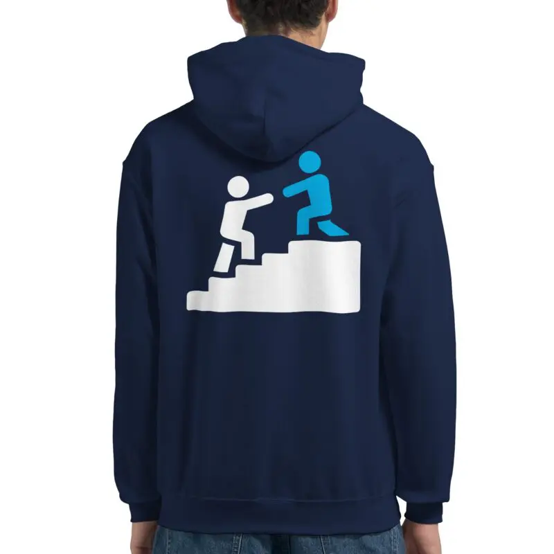 Navy Hoodie - "Lift Others, Rise Together ICON Hoodie" by MMH Statement Apparel