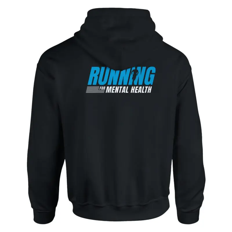 Black Hoodie - "Running For Mental Health - Hoodie" by MMH Statement Apparel