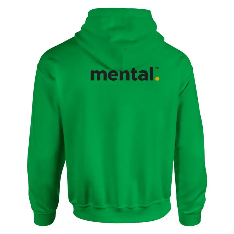 Irish Green Hoodie - "mental.™ - Advocate Hoodie (Neon)" by MMH Statement Apparel