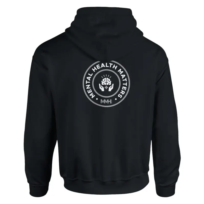 Black Hoodie - "Mental Health Matters Hoodie" by MMH Statement Apparel