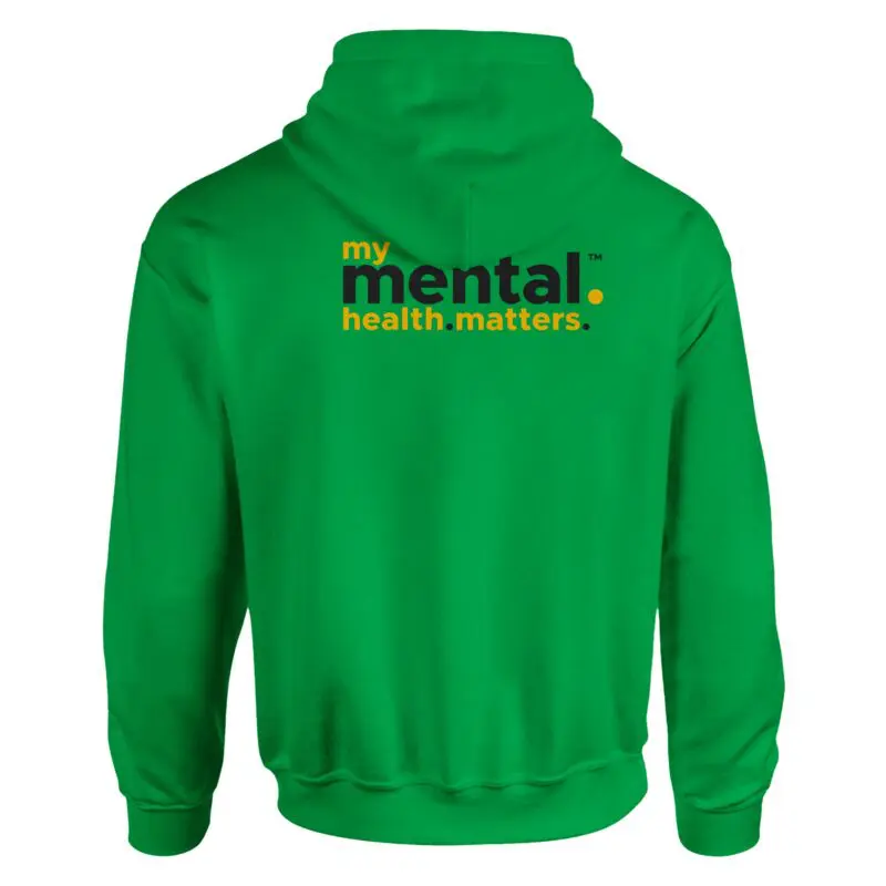 Irish Green Hoodie - "My Mental Health Matters - Advocate Hoodie (Neon)" by MMH Statement Apparel