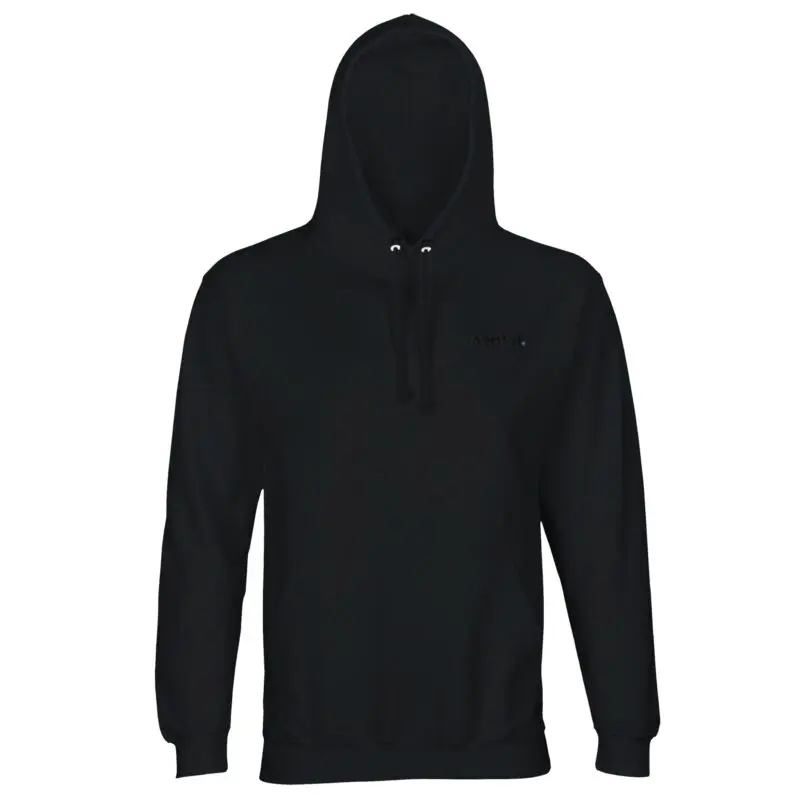 Black Hoodie - "mental.™ Founders Edition Recycled Hoodie (Triple-Embroidered)" by MMH Statement Apparel