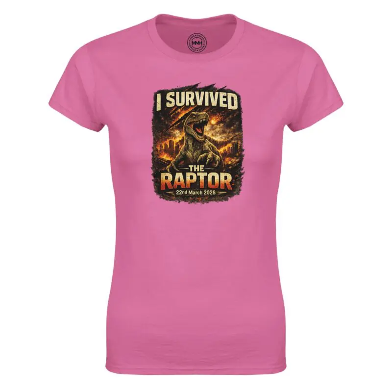 Azalea T-shirt - "I Survived The Raptor Women's T-shirt" by MMH Statement Apparel