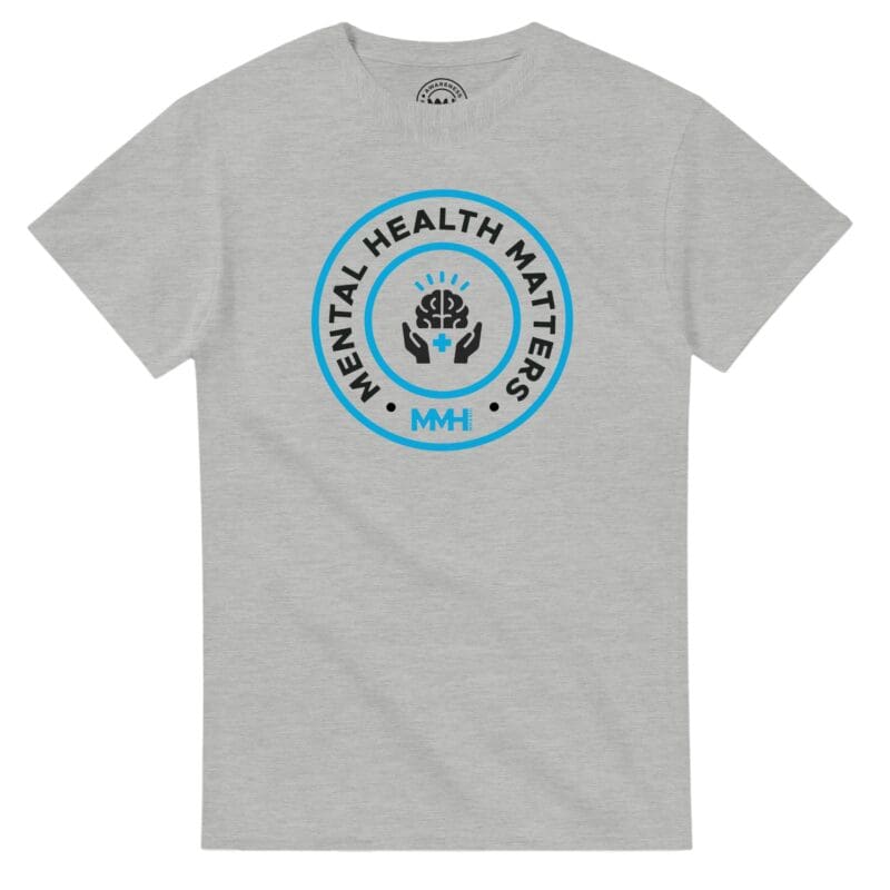 Ash T-shirt - "Mental Health Matters Tee (Classic)" by MMH Statement Apparel