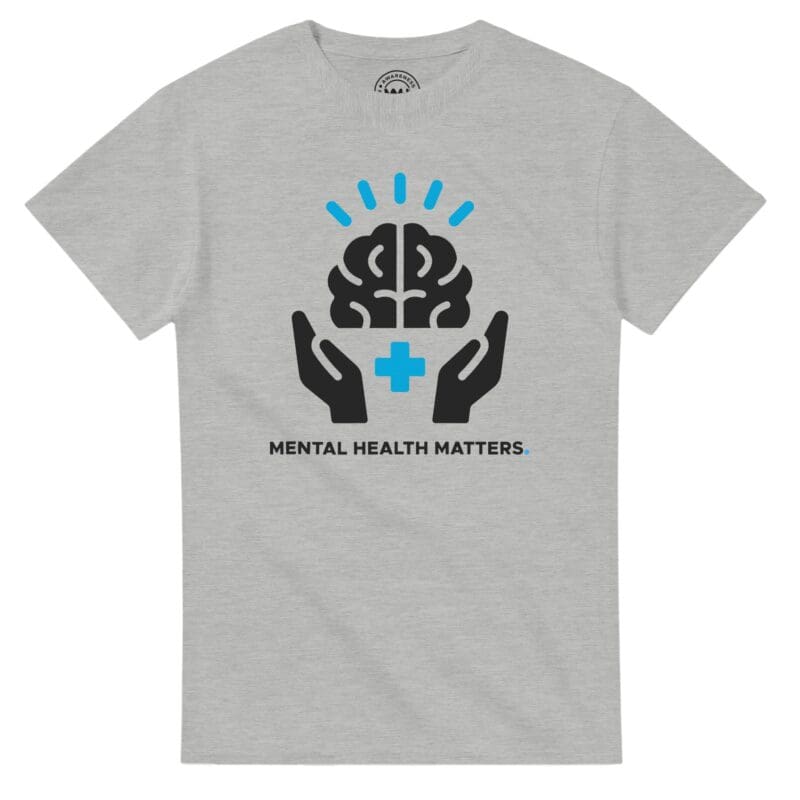 Ash T-shirt - "Mental Health Matters ICON Tee" by MMH Statement Apparel