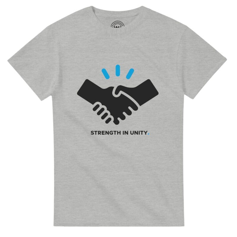 Ash T-shirt - "Strength in Unity ICON T-Shirt" by MMH Statement Apparel